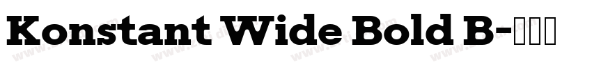 Konstant Wide Bold B字体转换